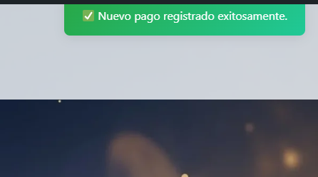 Mensaje de Pago Exitoso